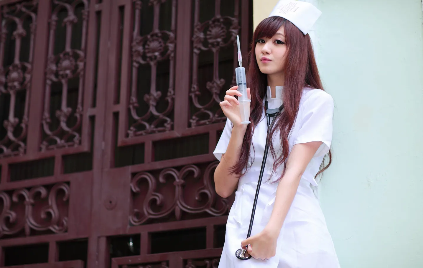 [Mzsock] NO.204 Xiaoya nurse uniform, stockings, high heels and beautiful legs street photography#[70P]-16