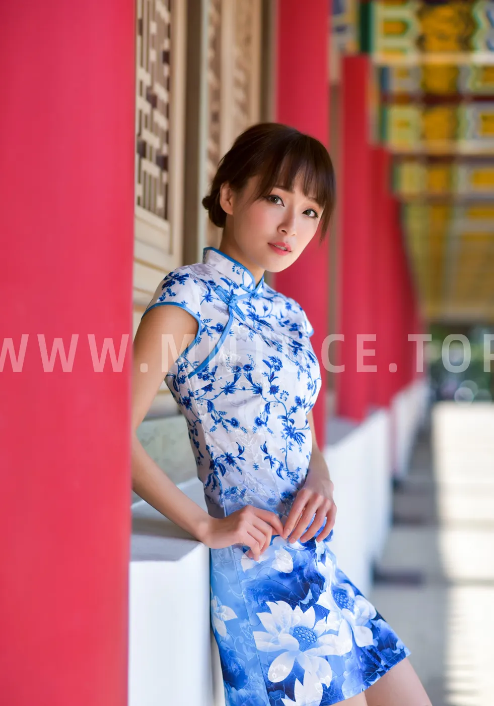 [Mzsock] NO.189 Miao Wanyu floral short cheongsam with high heels and beautiful legs street photography#[68P]-50