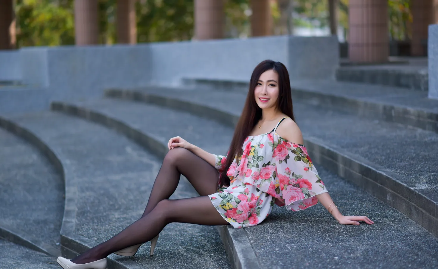 [Mzsock] NO.185 Yanxi suspender skirt black stockings beautiful legs street photography#[27P]-27